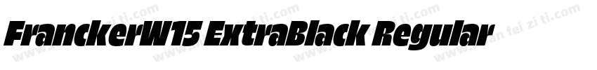 FranckerW15 ExtraBlack Regular字体转换